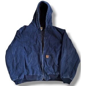 Carhartt J130 MDT Active Jacket Mens 3XL Midnight Blue Quilted Flannel Lined